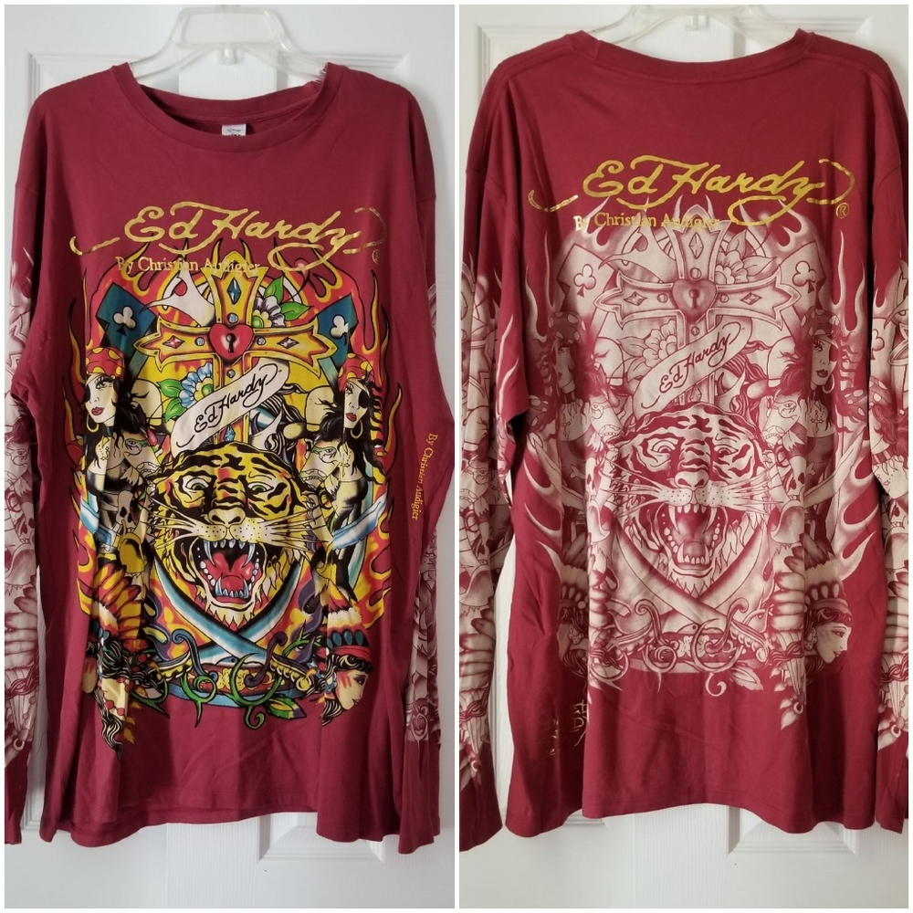 Christian Audigier Long Sleeve Shirt